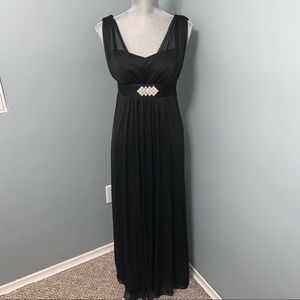 JOLIE black maxi Dress with bling size 4 petite wedding guest formal bridgerton